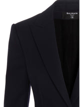 Balmain Wool Single Breast Blazer Jacket - Women - Piano Luigi