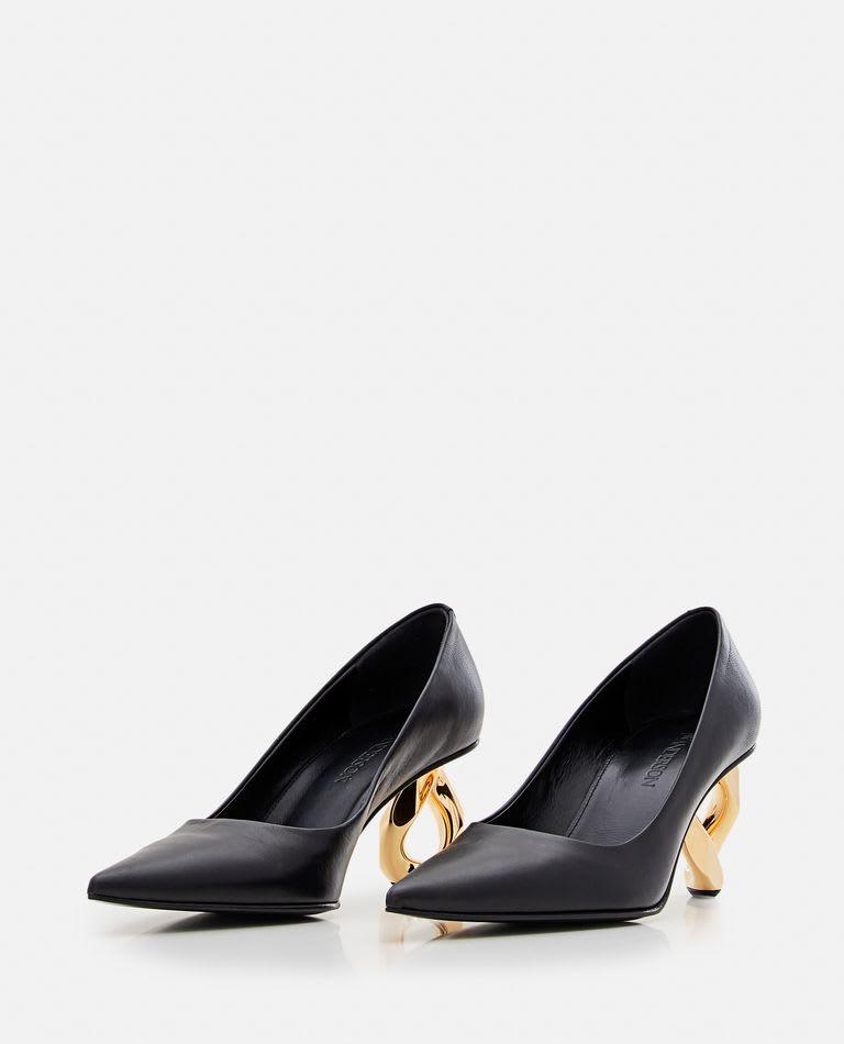 J.W. Anderson 75mm Chain Heel Leather Pumps - Women - Piano Luigi