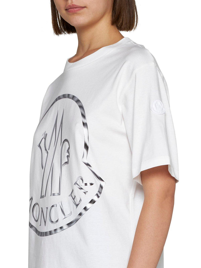 Moncler Logo Printed Crewneck T-shirt - Women - Piano Luigi