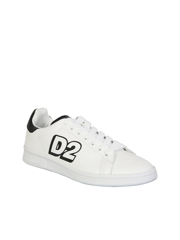 Dsquared2 Low Lace-up Sneakers With Printed Logo - Men - Piano Luigi