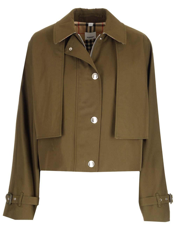 Burberry Gabardine Cropped Jacket - Women - Piano Luigi