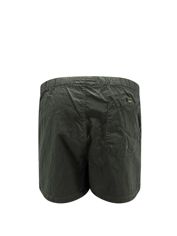 Stone Island Compass Patch Swim Shorts - Men - Piano Luigi