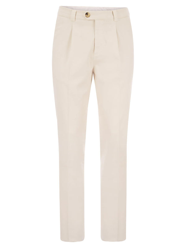 Brunello Cucinelli Cotton-blend Trousers With Darts - Men - Piano Luigi