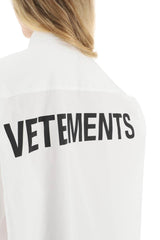 VETEMENTS Oversized Shirt With Back Logo - Men - Piano Luigi