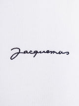 Jacquemus White Hoodie With Contrasting Logo Embroidery In Cotton Woman - Women - Piano Luigi