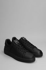 Balmain B-court Sneakers In Black Leather - Men - Piano Luigi