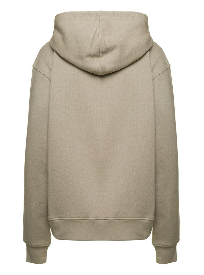 Jacquemus Beige Hoodie With Contrasting Logo Print In Cotton Man - Women - Piano Luigi