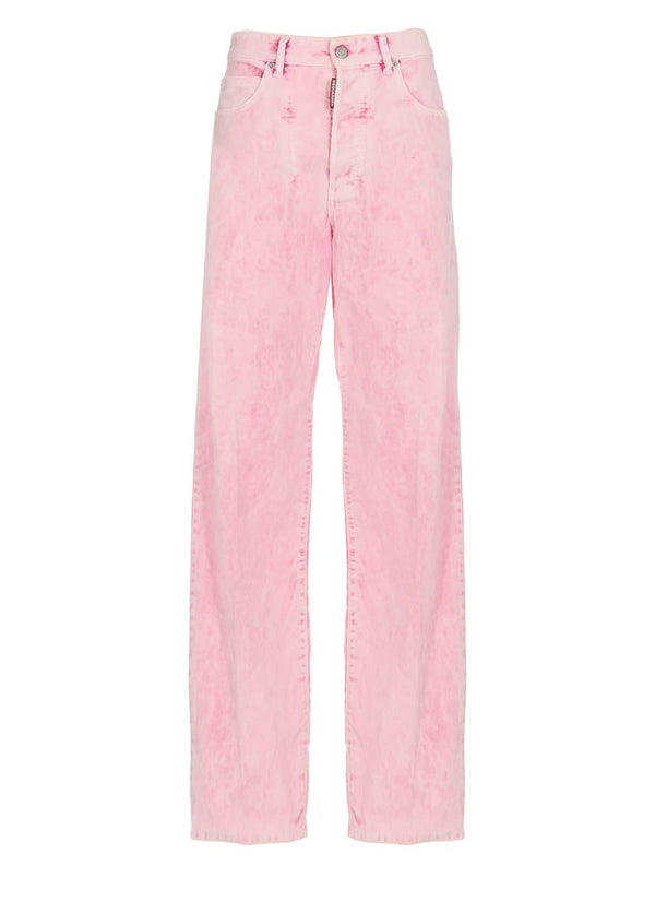 Dsquared2 San Diego Pink Cotton Blend Jeans - Women - Piano Luigi