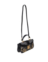 Balmain Baguette Blaze Piuch-box In Leather And Monogram Fabric - Women - Piano Luigi