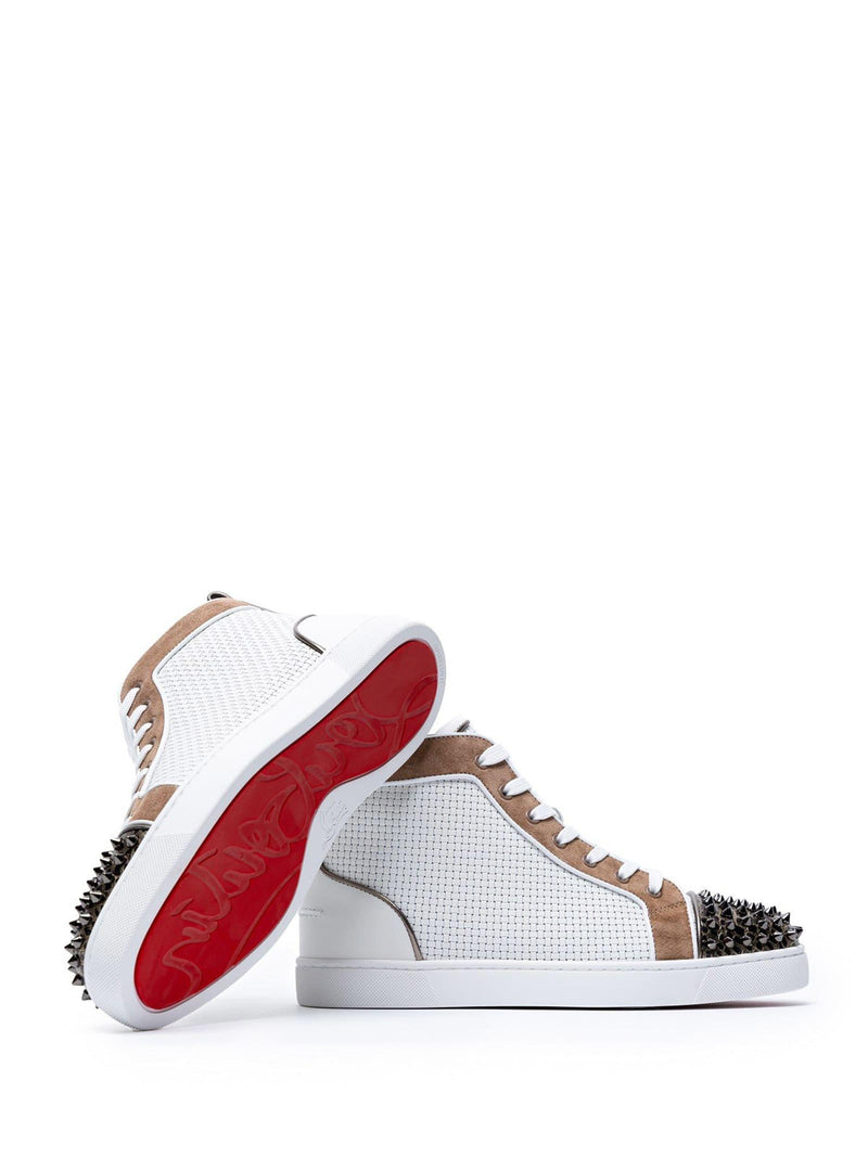 Christian Louboutin Leather Sneakers With Spikes - Men - Piano Luigi