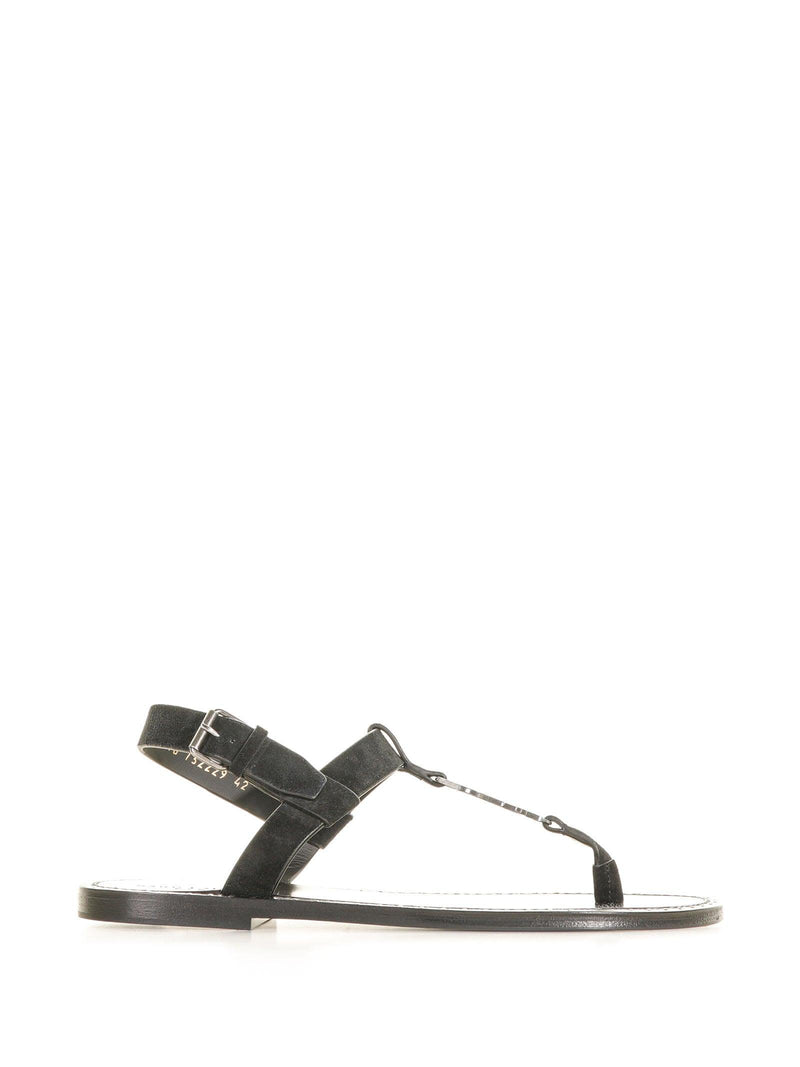 Saint Laurent Flat Sandal With Initials Logo - Men - Piano Luigi