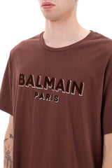 Balmain Flocked Logo T-shirt - Men - Piano Luigi