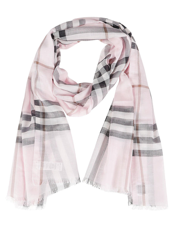 Burberry Giant Check Gauze Scarf - Women - Piano Luigi