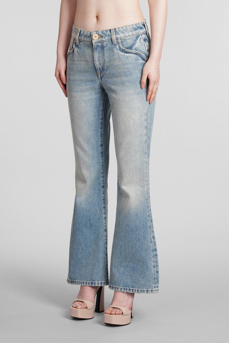 Balmain Jeans In Blue Cotton - Women - Piano Luigi