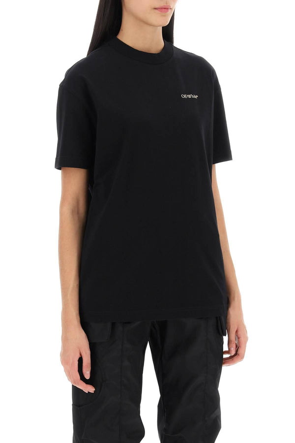 Off-White T-shirt With Back Embroidery - Women - Piano Luigi