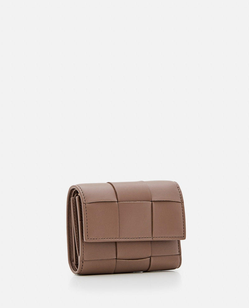 Bottega Veneta Tri-fold Leather Wallet - Women - Piano Luigi