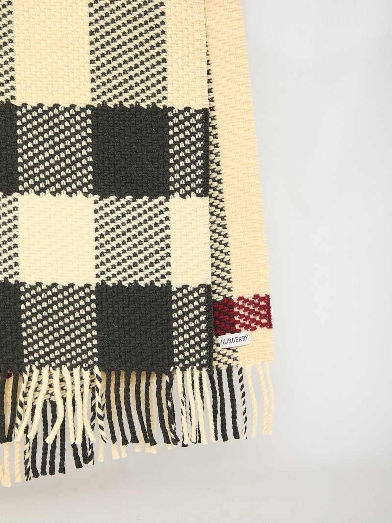 Burberry Check Wool Scarf - Women - Piano Luigi