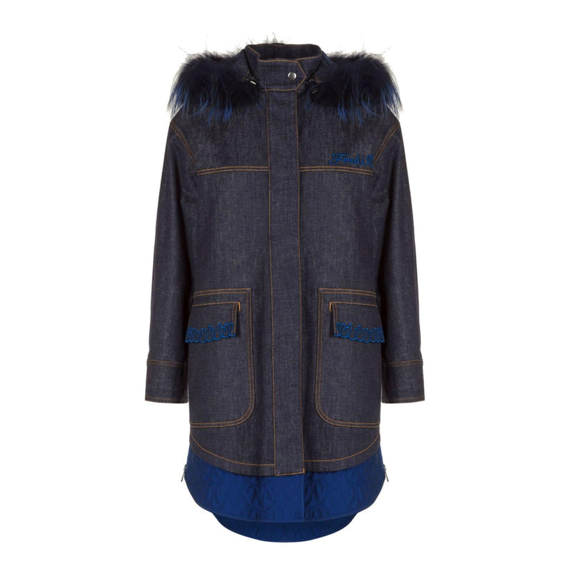 Fendi Denim Parka Jacket - Women - Piano Luigi