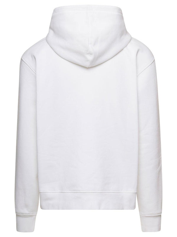 Jacquemus White Hoodie With Contrasting Logo Embroidery In Cotton Woman - Women - Piano Luigi