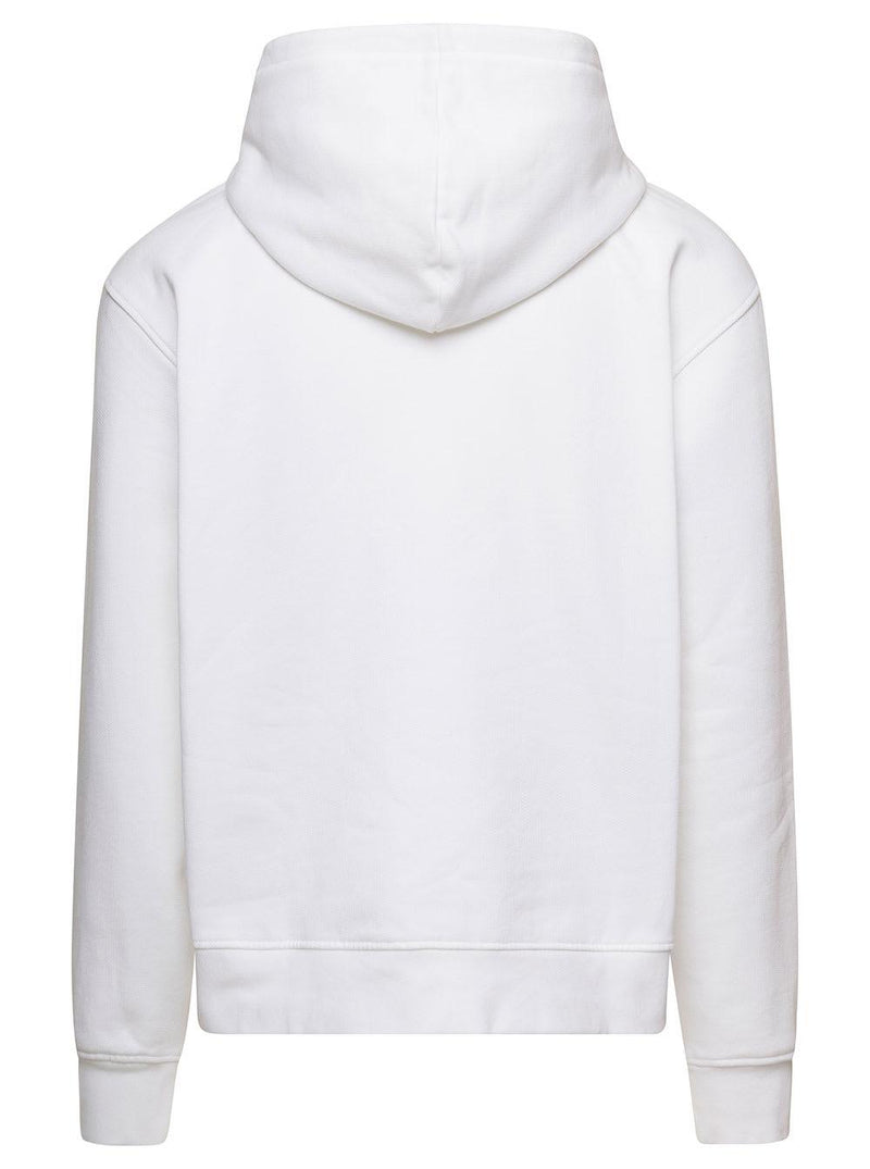 Jacquemus White Hoodie With Contrasting Logo Embroidery In Cotton Woman - Women - Piano Luigi