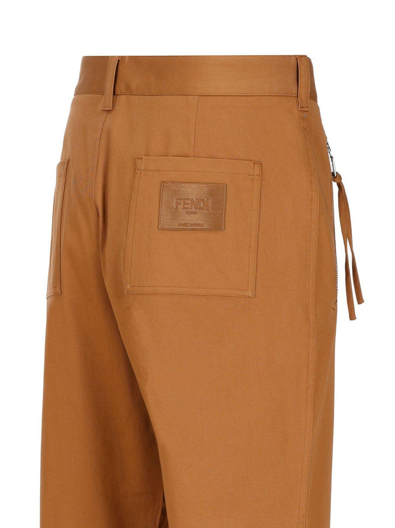 Fendi Logo-embroidered Cigarette Pants - Men - Piano Luigi