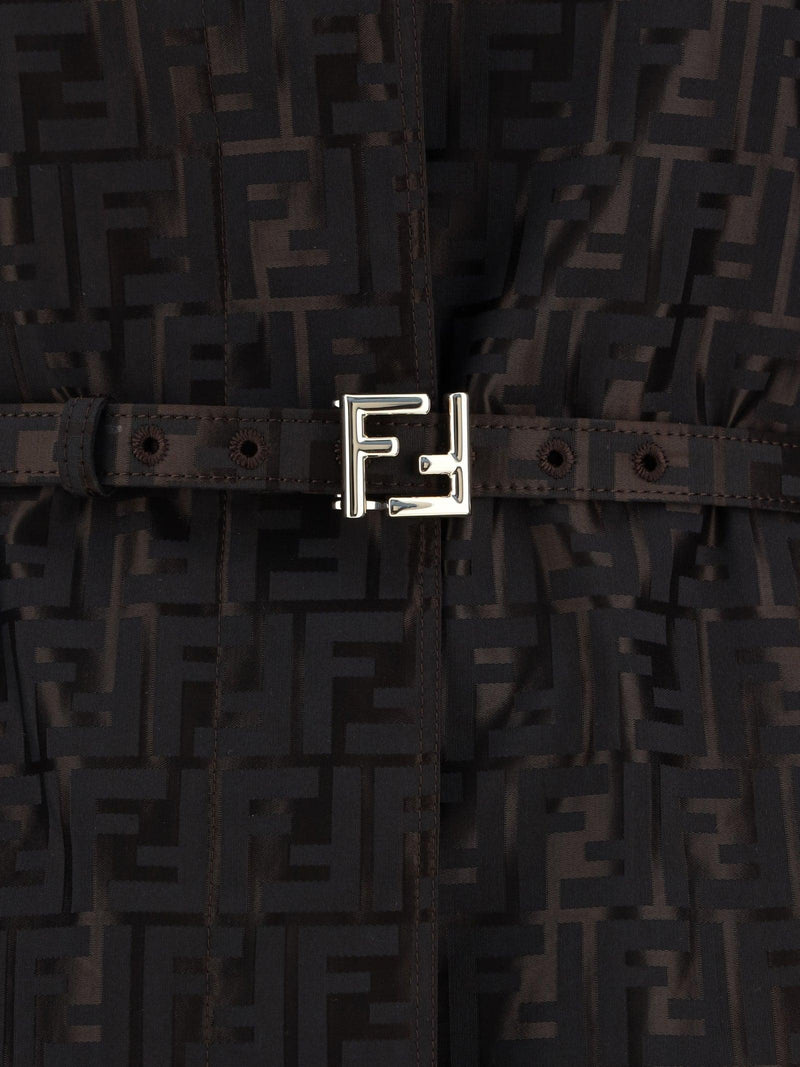 Fendi Monogram Jacquard Trench Coat - Women - Piano Luigi