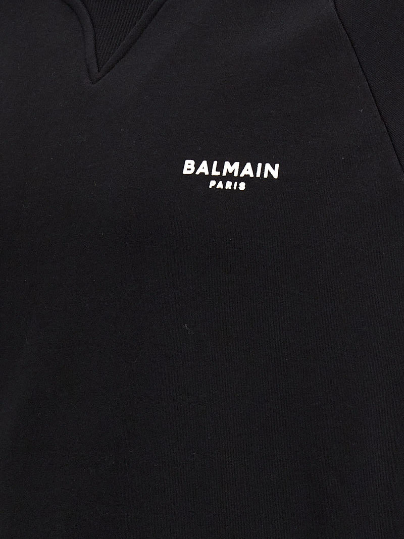 Balmain Sweatshirt In Black Cotton - Men - Piano Luigi