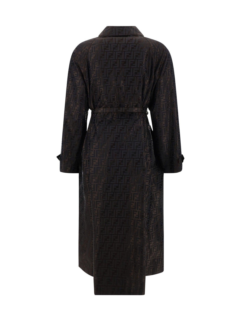 Fendi Monogram Jacquard Trench Coat - Women - Piano Luigi