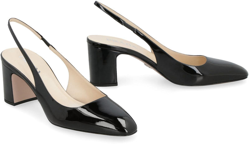 Prada Patent Leather Slingback Pumps - Women - Piano Luigi