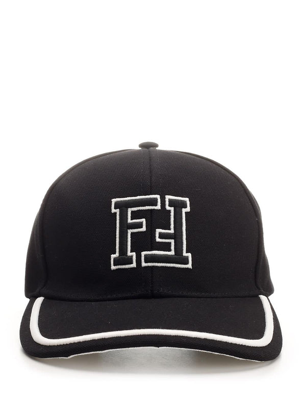 Fendi Black Canvas Baseball Cap - Men - Piano Luigi