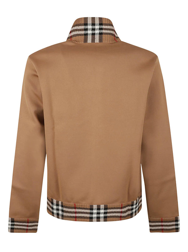 Burberry Check Detail Zip Jacket - Men - Piano Luigi