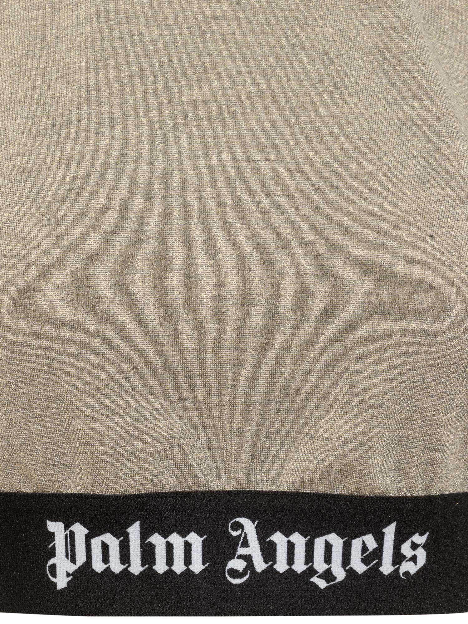 Palm Angels Black Crop T-shirt With Logo And Pink Star - Women – Piano Luigi