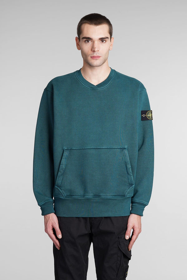 Stone Island Sweatshirt In Green Cotton - Men - Piano Luigi