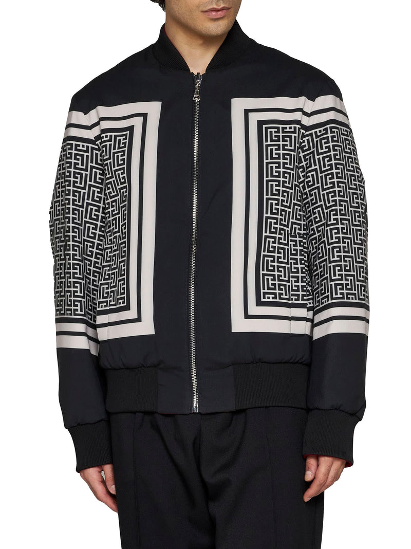 Balmain Reversible Monogram Bomber Jacket - Men - Piano Luigi