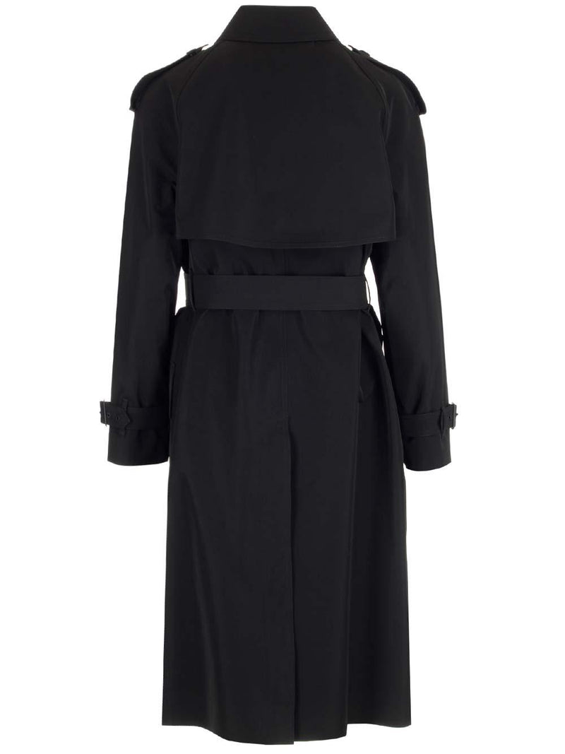 Burberry Long Three-layer Black Trench Coat - Women - Piano Luigi