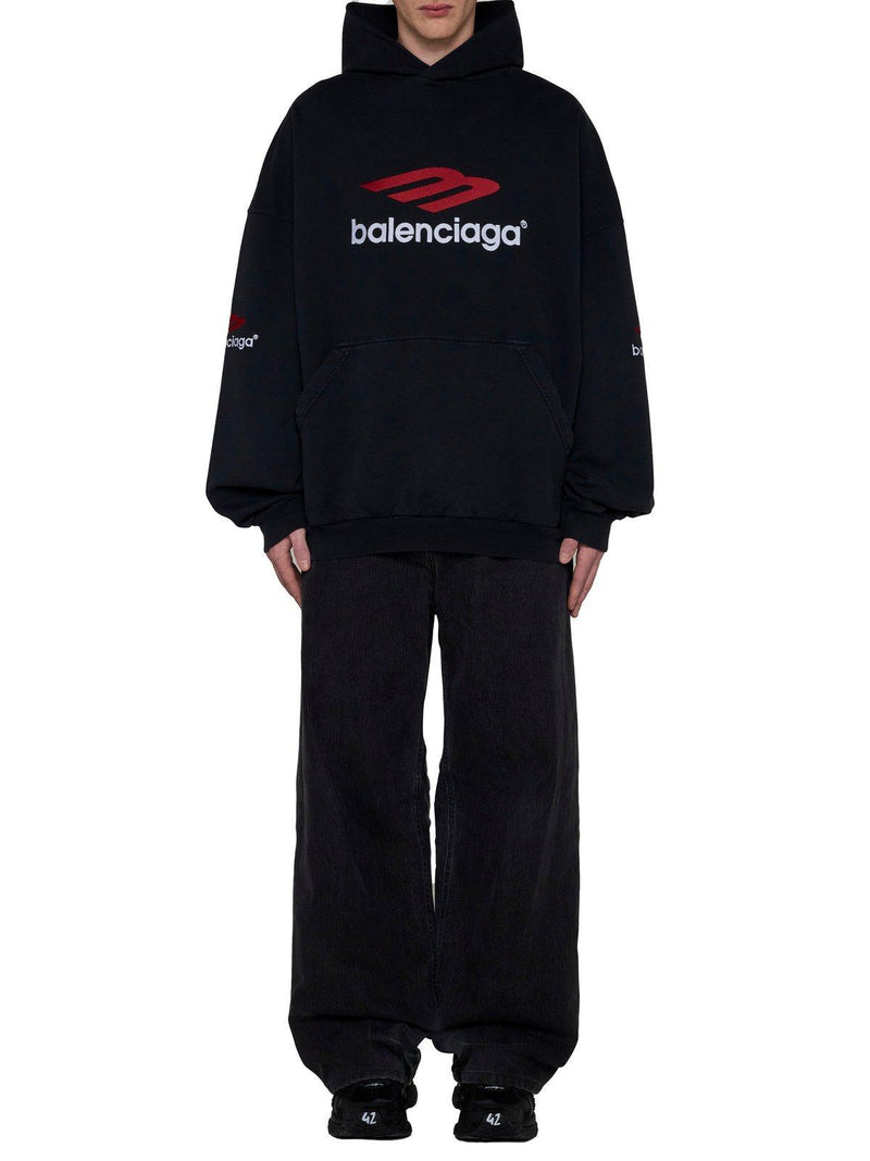 Balenciaga 3b Icon Embroidered Hoodie - Men - Piano Luigi