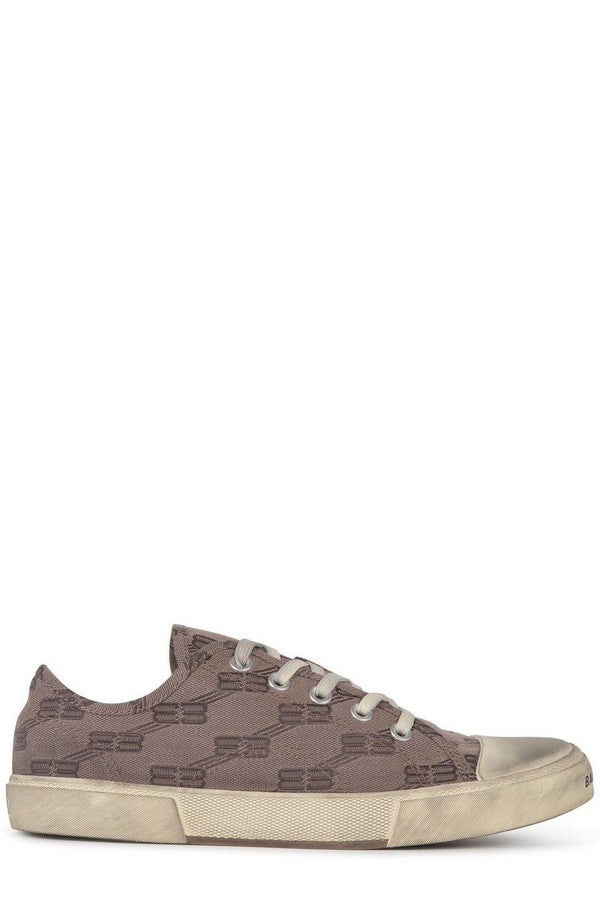 Balenciaga All-over Monogram Print Laced Sneakers - Men - Piano Luigi