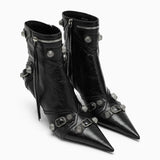 Balenciaga Black Leather Cagole Ankle Boot - Women - Piano Luigi