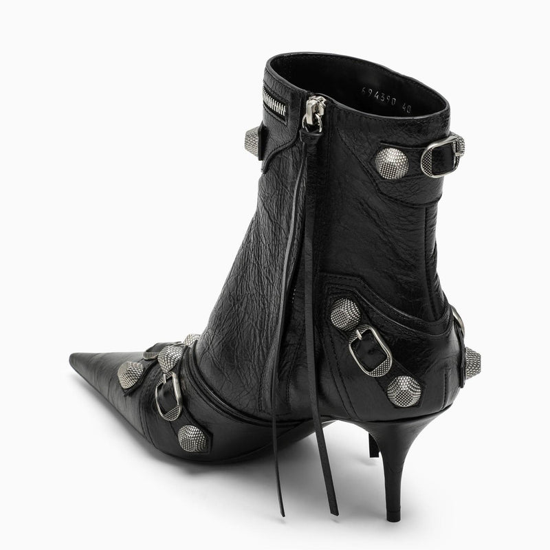 Balenciaga Black Leather Cagole Ankle Boot - Women - Piano Luigi