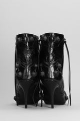 Balenciaga Cagole Bootie High Heels Ankle Boots In Black Leather - Women - Piano Luigi