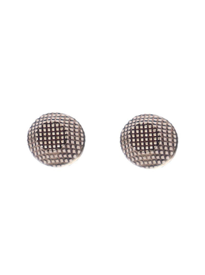 Balenciaga cagole Stud Antique Silver Earrings In Brass Woman - Women - Piano Luigi