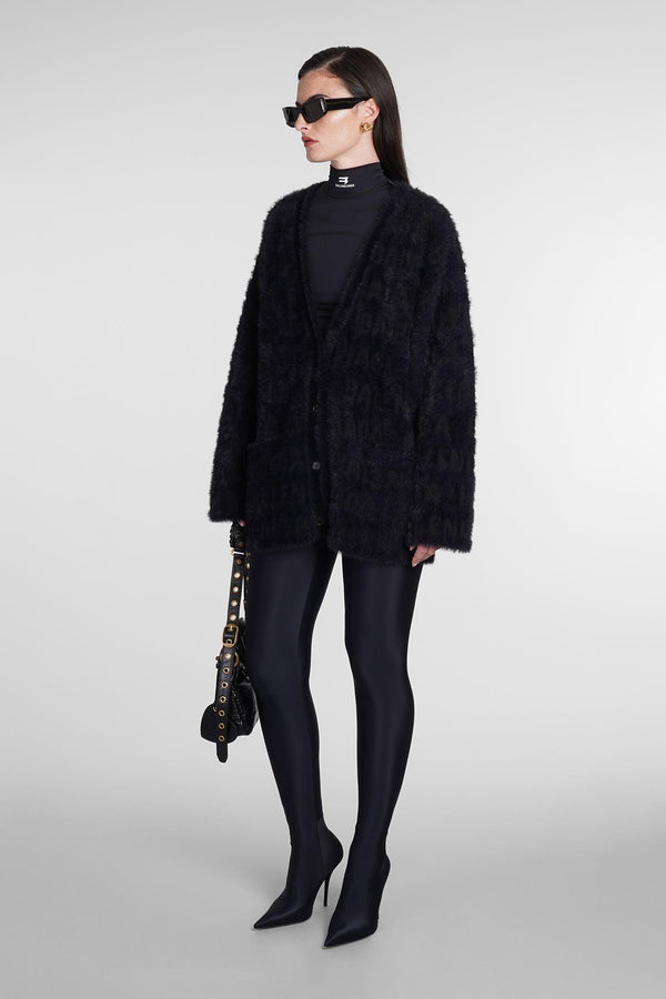 Balenciaga Cardigan In Black Wool - Women - Piano Luigi