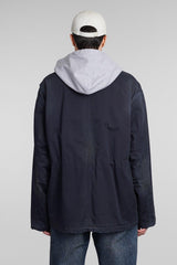 Balenciaga Casual Jacket In Blue Cotton - Men - Piano Luigi