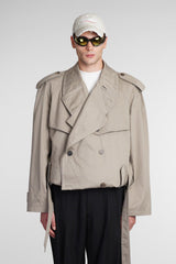 Balenciaga Coat In Beige Cotton - Men - Piano Luigi