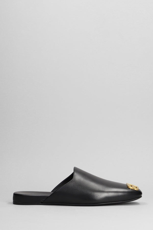 Balenciaga Cosy New Bb Slipper-mule In Black Leather - Men - Piano Luigi