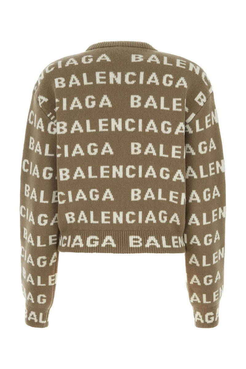 Balenciaga Dove Grey Wool Blend Sweater - Women - Piano Luigi