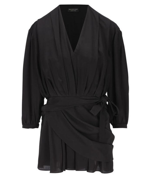 Balenciaga Draped Silk Dress - Women - Piano Luigi