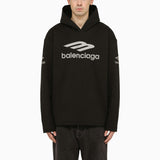 Balenciaga Icon 3b Sport Hoodie Black - Men - Piano Luigi