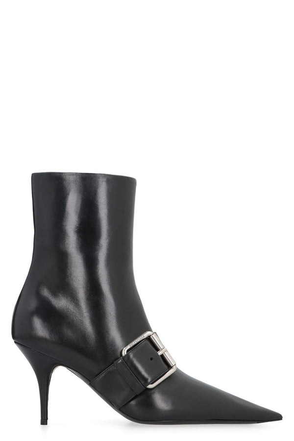 Balenciaga Knife 80 Leather Ankle Boots - Women - Piano Luigi