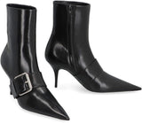 Balenciaga Knife 80 Leather Ankle Boots - Women - Piano Luigi